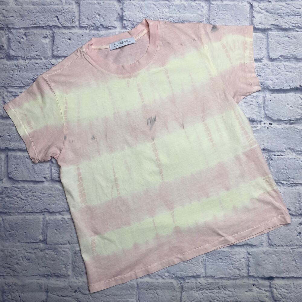 Daydreamer (by Free People) Tie Die Shirt in Pink/Soft Yellow